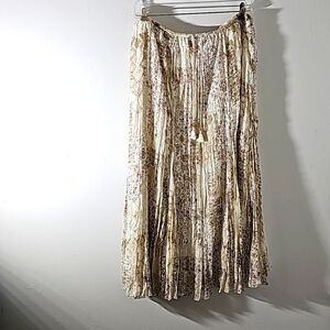 Ruby‎ Road maxi sheer skirt. Size 14 Elastic waist with tie. White/gray. Flowie.